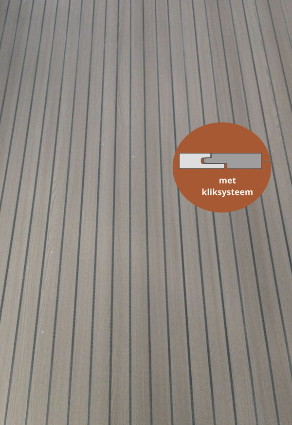 SPC marmeren wandpanelen - Latten naturel walnoot - 263x122cm 4mm (Met kliksysteem)
