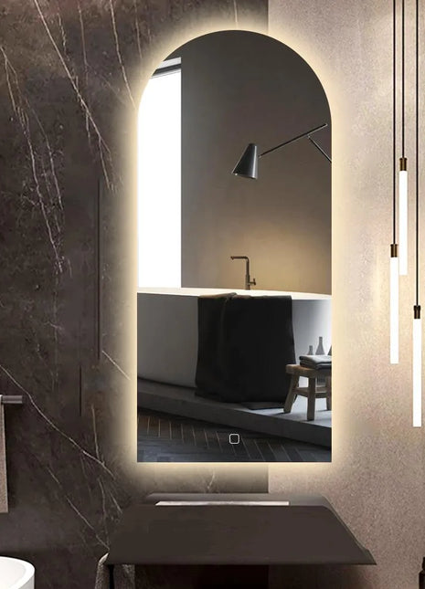 Saniclear Arc toog spiegel 45x100cm met verlichting en verwarming