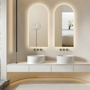 Saniclear Arc toog spiegel 45x100cm met verlichting en verwarming