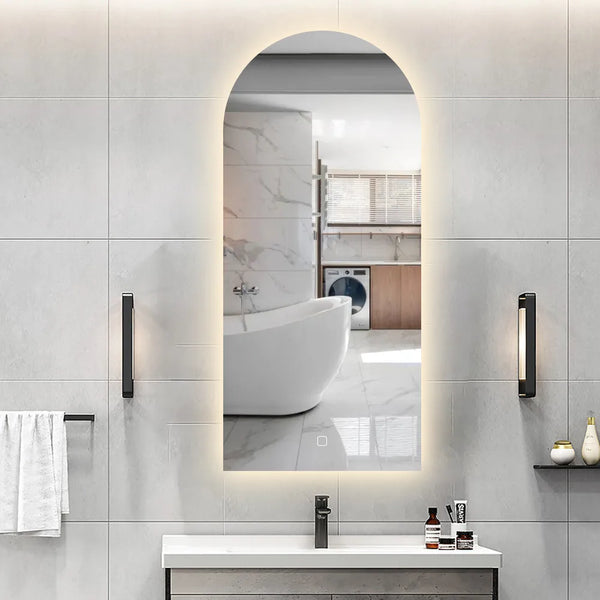 Saniclear Arc toog spiegel 45x100cm met verlichting en verwarming