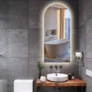 Saniclear Arc toog spiegel 45x100cm met verlichting en verwarming