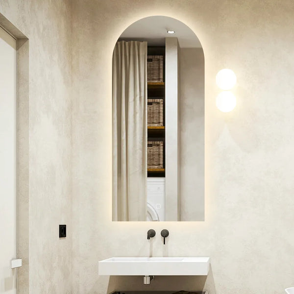 Saniclear Arc toog spiegel 45x100cm met verlichting en verwarming