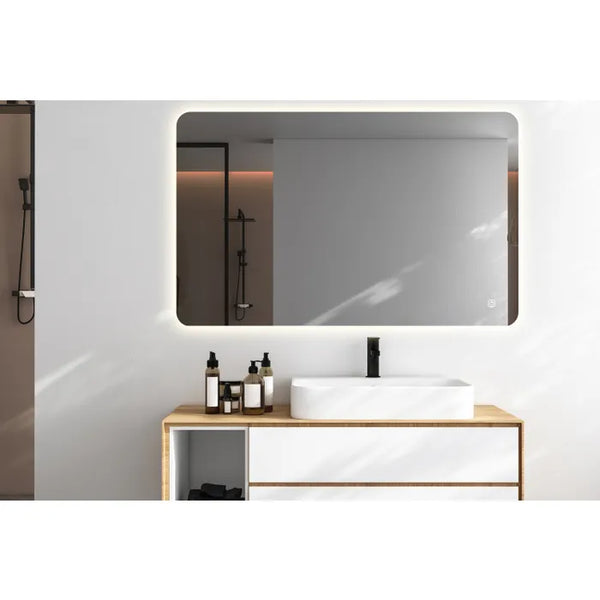 Saniclear Aspen spiegel 80x70cm cm met LED verlichting en spiegelverwarming