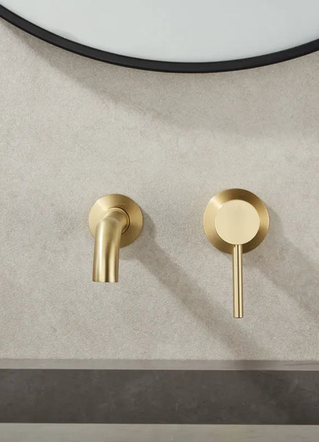 Saniclear Brass inbouw wastafelkraan geborsteld messing / mat goud