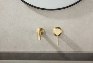 Saniclear Brass inbouw wastafelkraan geborsteld messing / mat goud