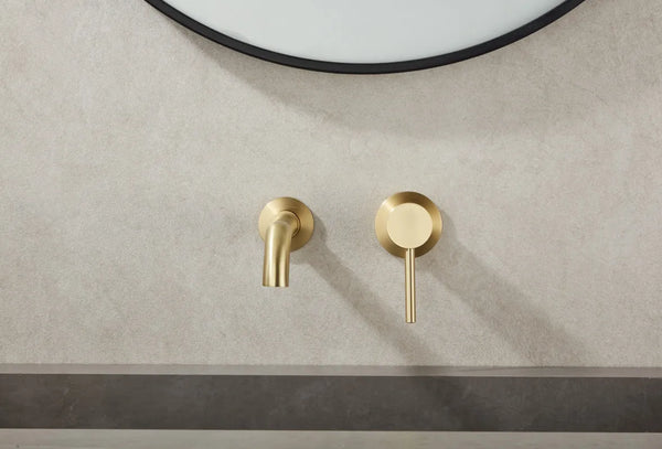 Saniclear Brass inbouw wastafelkraan geborsteld messing / mat goud