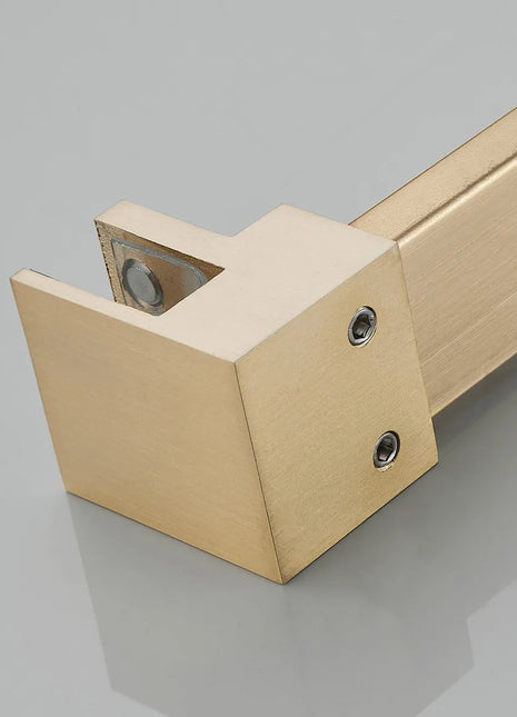 Saniclear Bronze inloopdouche brons glas 90x200cm geborsteld messing - mat goud