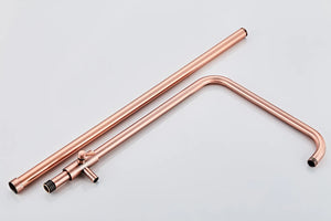 Saniclear Copper opbouw regendouche 30cm met thermostaatkraan en staafhanddouche koperkleurig