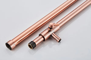 Saniclear Copper opbouw regendouche 30cm met thermostaatkraan en staafhanddouche koperkleurig