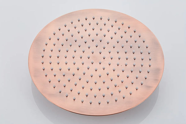 Saniclear Copper opbouw regendouche 30cm met thermostaatkraan en staafhanddouche koperkleurig