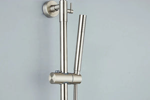 Saniclear Exclusive volledig 304 RVS regendouche opbouw 30cm met staafhanddouche