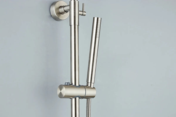 Saniclear Exclusive volledig 304 RVS regendouche opbouw 30cm met staafhanddouche