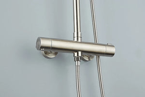 Saniclear Exclusive volledig 304 RVS regendouche opbouw 30cm met staafhanddouche