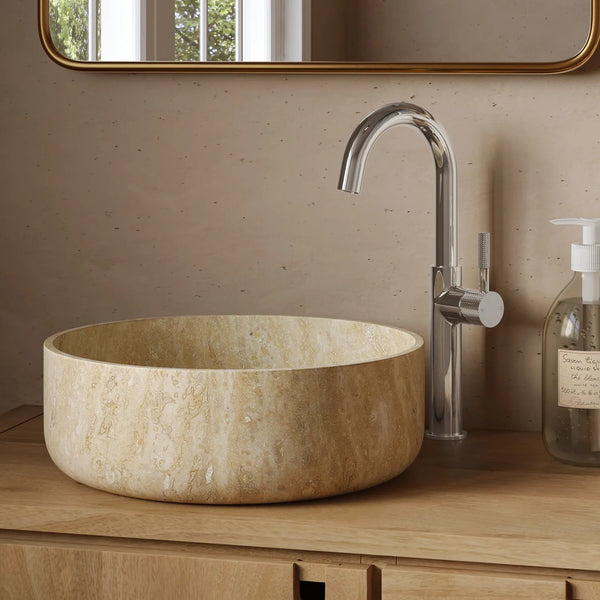 Saniclear Highriser Curved wastafelkraan chroom