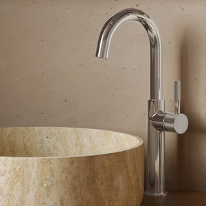 Saniclear Highriser Curved wastafelkraan chroom