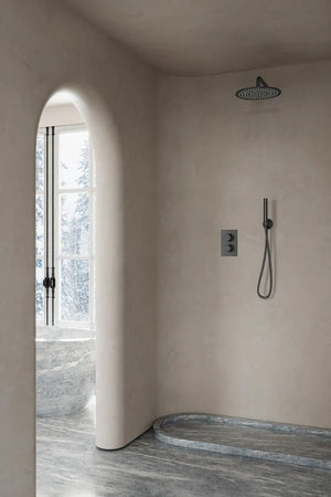 Saniclear Iron inbouw regendouche met wandarm en 30cm hoofddouche verouderd ijzer - gunmetal