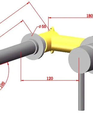 Saniclear Iron inbouw wastafelkraan verouderd ijzer - gunmetal