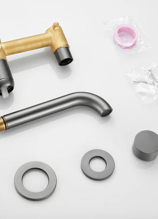 Saniclear Iron inbouw wastafelkraan verouderd ijzer - gunmetal