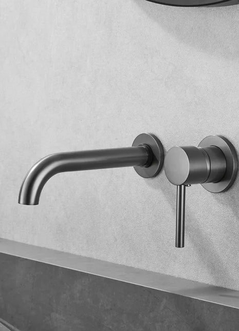 Saniclear Iron inbouw wastafelkraan verouderd ijzer - gunmetal