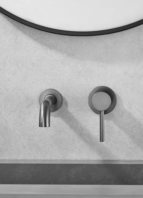 Saniclear Iron inbouw wastafelkraan verouderd ijzer - gunmetal