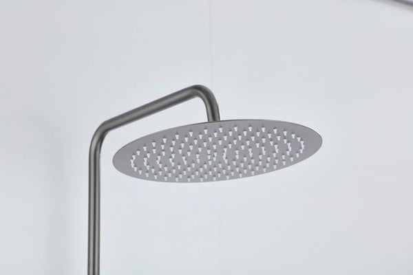 Saniclear Iron opbouw regendouche verouderd ijzer - gunmetal 30cm hoofddouche staaf handdouche