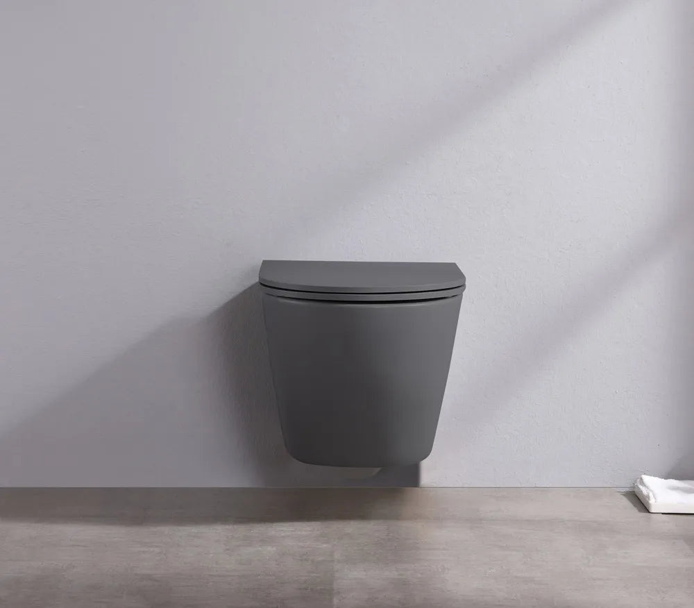 Saniclear Itsie mat antraciete toiletpot randloos met softclose zitting