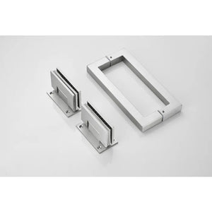 Saniclear Modern Exclusive brons glas douchecabine met deur anti-kalk RVS