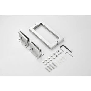 Saniclear Modern Exclusive brons glas douchecabine met deur anti-kalk RVS