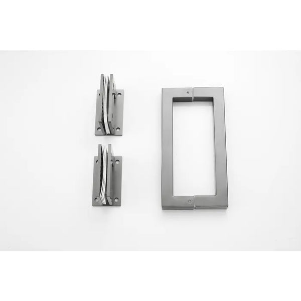 Saniclear Modern Iron brons glas douchecabine met deur anti-kalk verouderd ijzer - gunmetal
