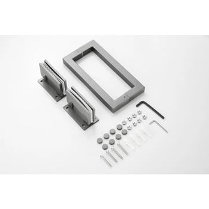 Saniclear Modern Iron brons glas douchecabine met deur anti-kalk verouderd ijzer - gunmetal