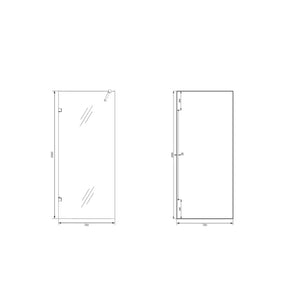 Saniclear Modern Iron profielloze inloopdouche 80x200 verouderd ijzer - gunmetal