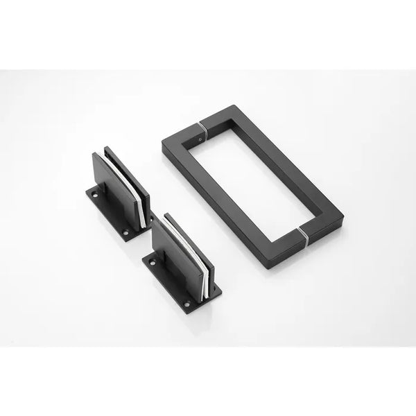 Saniclear Modern Nero brons glas douchecabine met deur anti-kalk zwart mat