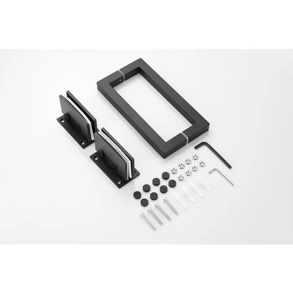 Saniclear Modern Nero brons glas douchecabine met deur anti-kalk zwart mat