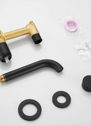 Saniclear Nero inbouw wastafelkraan zwart met inbouwdeel