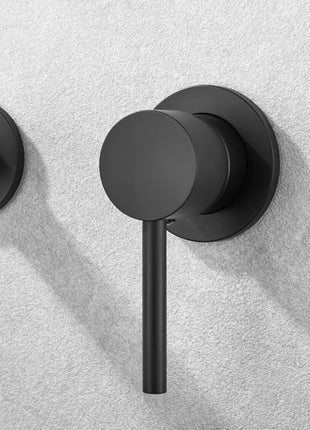 Saniclear Nero inbouw wastafelkraan zwart met inbouwdeel