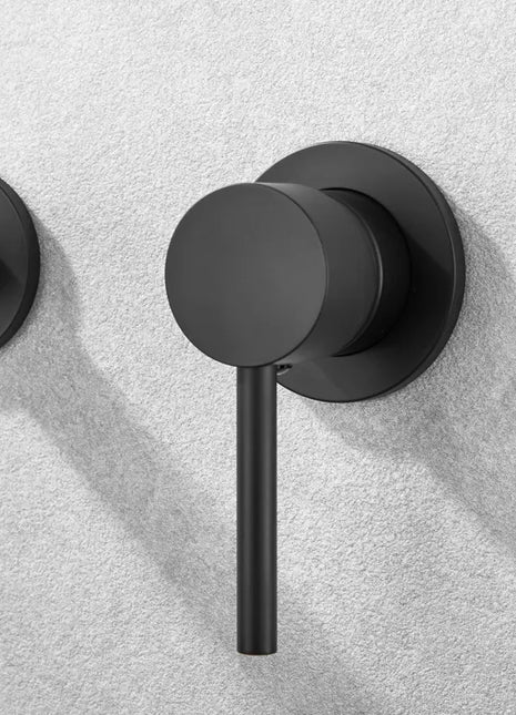 Saniclear Nero inbouw wastafelkraan zwart met inbouwdeel