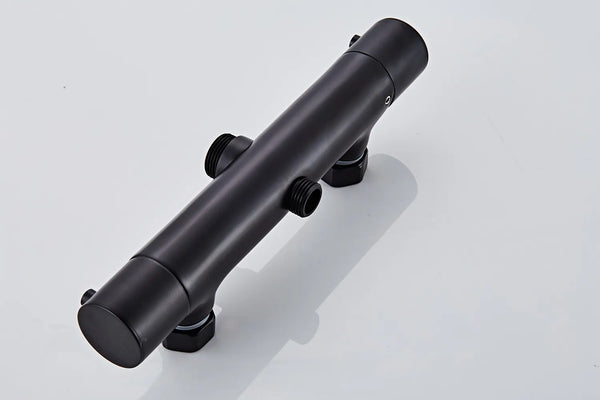 Saniclear Nero mat zwart opbouw regendouche 30cm met thermostaatkraan en staafhanddouche (Copy)