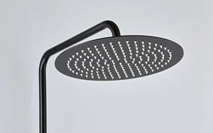 Saniclear Nero mat zwart opbouw regendouche 30cm met thermostaatkraan en staafhanddouche (Copy)