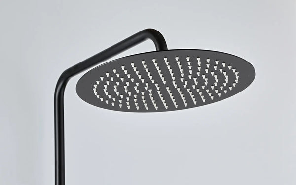 Saniclear Nero mat zwart opbouw regendouche 30cm met thermostaatkraan en staafhanddouche (Copy)