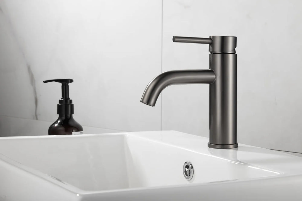 Saniclear Plus wastafelkraan geborsteld Gunmetal - Verouderd Ijzer