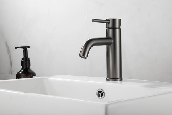 Saniclear Plus wastafelkraan geborsteld Gunmetal - Verouderd Ijzer
