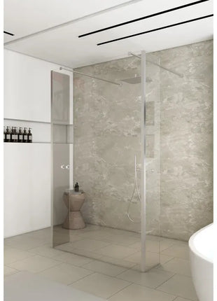 Saniclear Redro vrijstaande douchewand 100cm met zijwanden van 30cm chroom