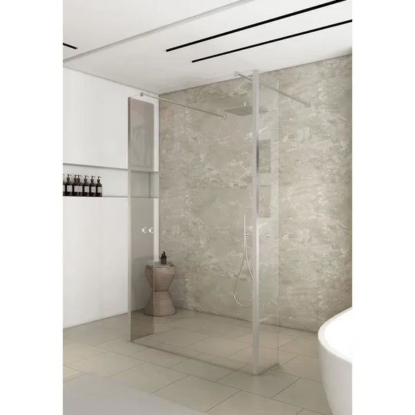 Saniclear Redro vrijstaande douchewand 100x200cm chroom