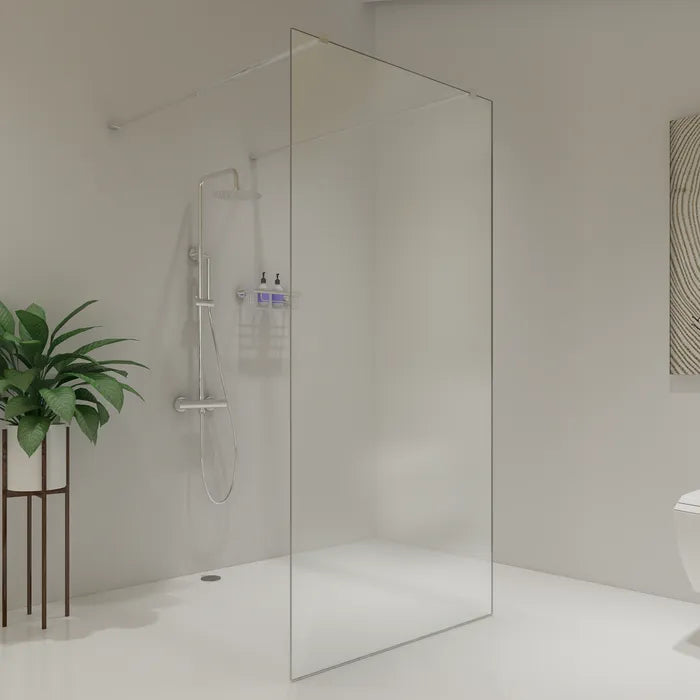 Saniclear Redro vrijstaande douchewand 100cm met zijwanden van 30cm chroom