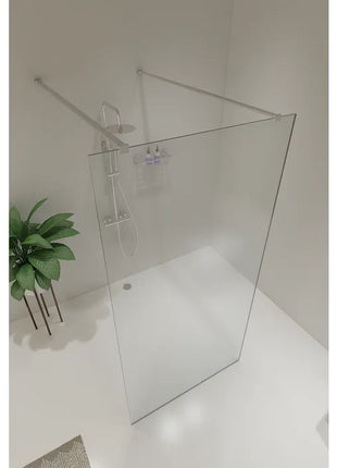 Saniclear Redro vrijstaande douchewand 100cm met zijwanden van 30cm chroom