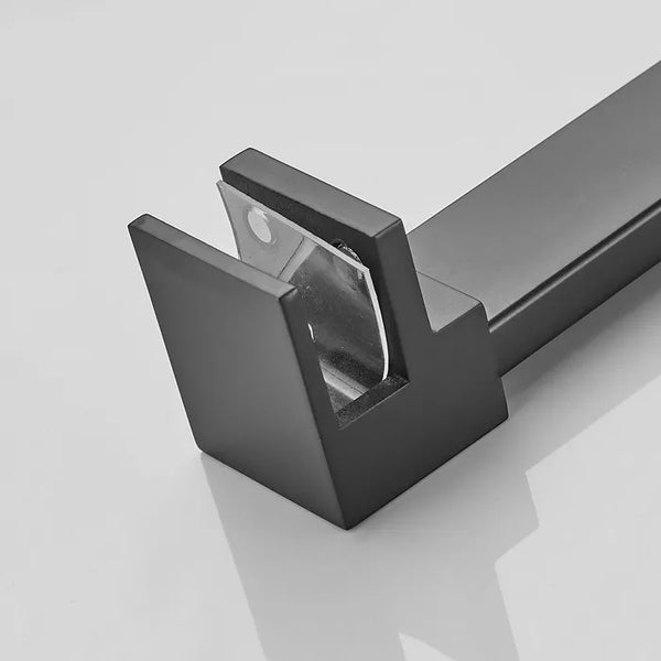 Saniclear Shade douchewand rookglas 100x200cm mat zwart profiel