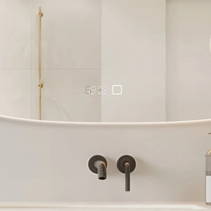 Saniclear Shave Deens ovale spiegel 120x70cm met verlichting, verwarming en vergrootglas