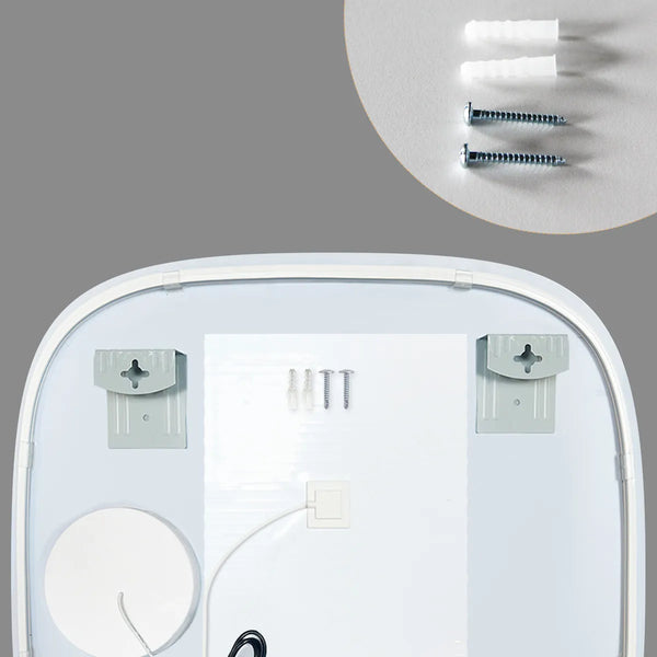 Saniclear Shave Deens ovale spiegel 60x60cm met verlichting, verwarming en vergrootglas