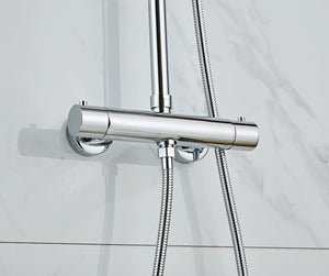 Saniclear Talpa opbouw regendouche chroom 30cm hoofddouche staafhanddouche