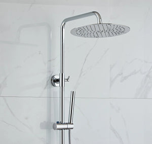 Saniclear Talpa opbouw regendouche chroom 30cm hoofddouche staafhanddouche